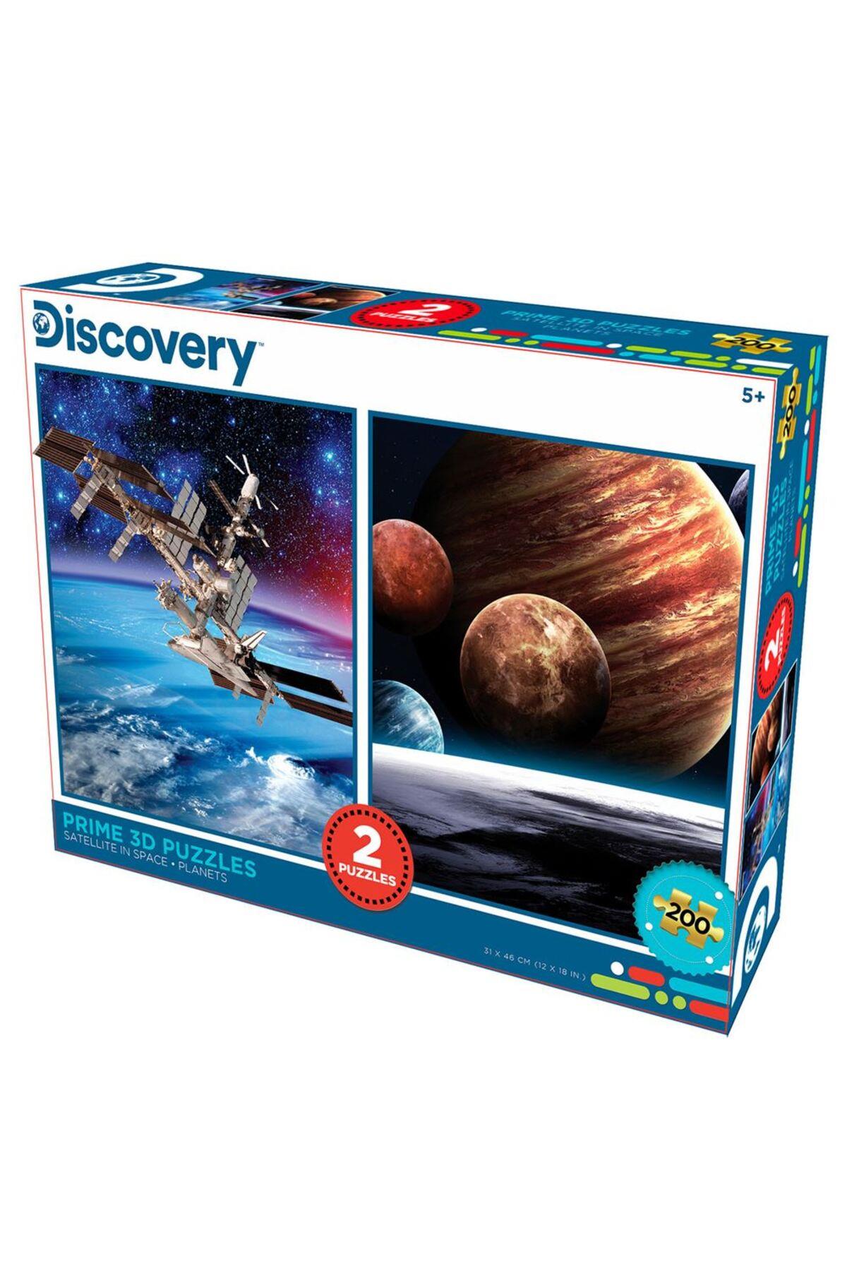 Discovery Uydular ve Gezegenler İkili Puzzle 200 Parça 10249-Eğitici Oyuncak