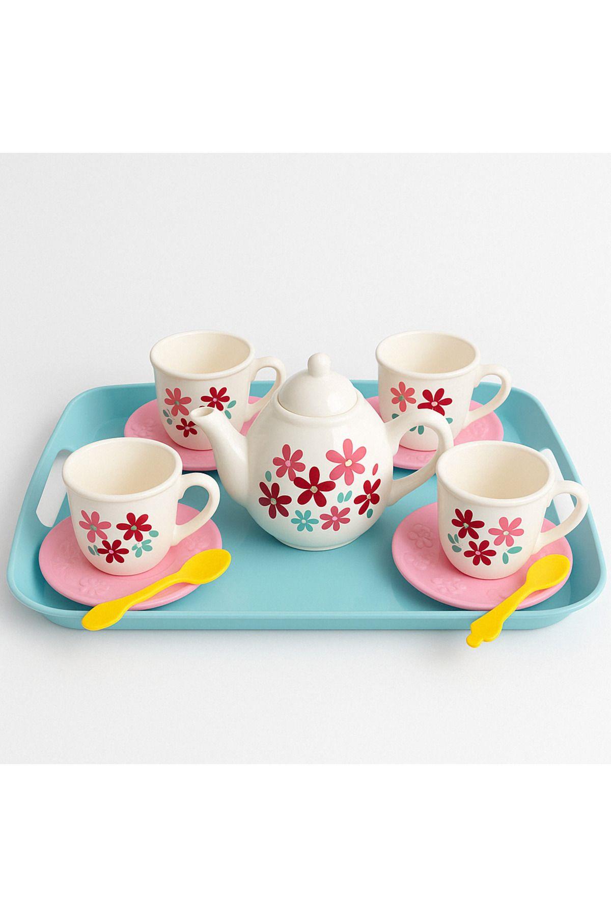 Fincan Çay Seti Urt011-10 Kutulu 3-Kız Rol Oyuncakları