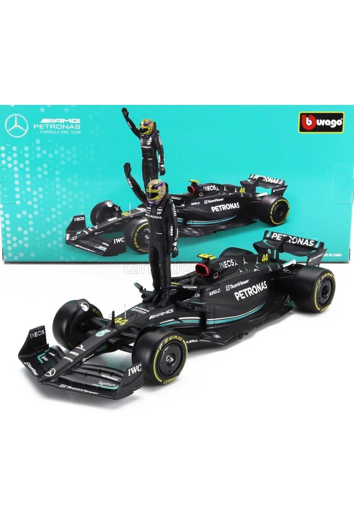 Formula 1 Mercedes F1 W14 Lewis Hamilton 1/24 Diecast Model Koleksiyon Araba ve Özel Figür-Maket Araçlar