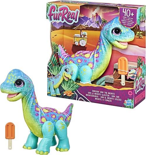 FurReal Snackin Sam the Bronto İnteraktif Dinozor F1739-Peluş Oyuncaklar
