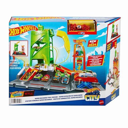 Hot Wheels Elektrikli Araç Şarj İstasyonu Oyun Seti HTN79-Araba Garaj ve Setleri