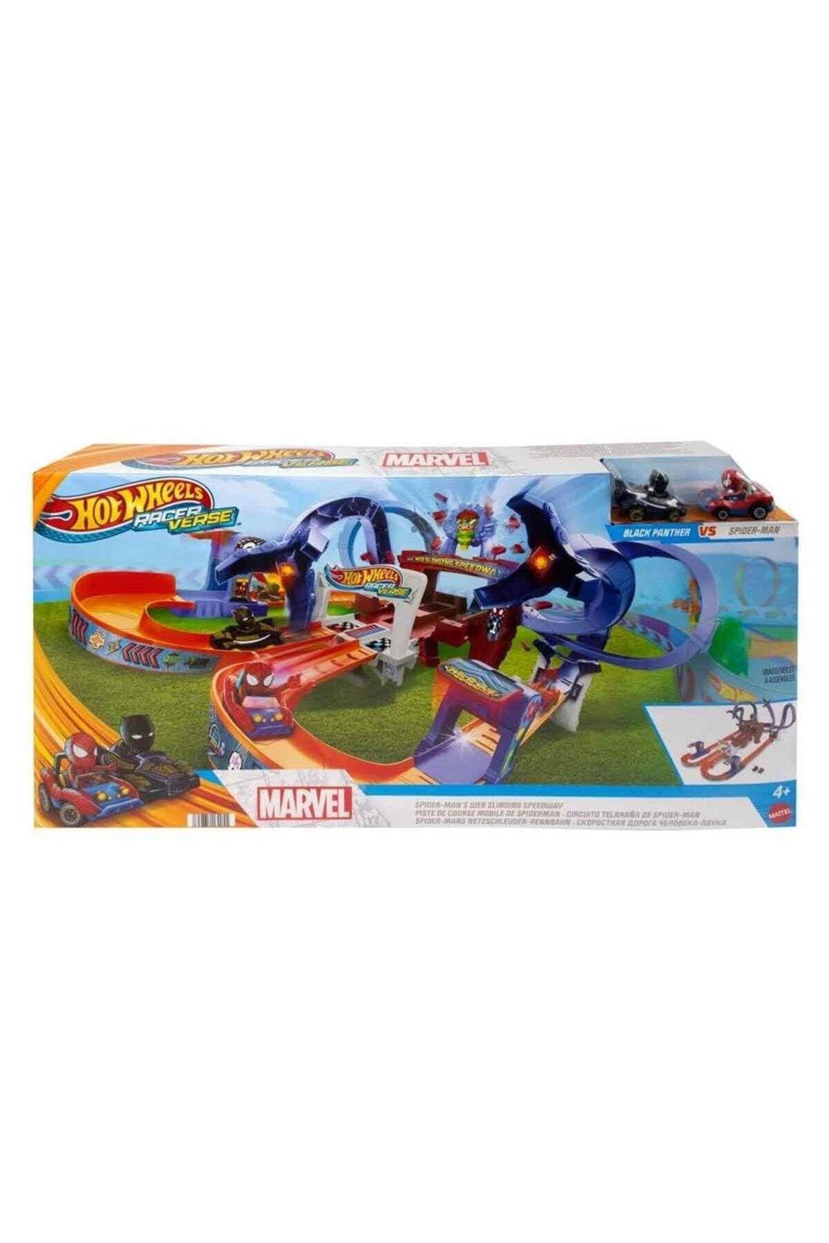HOT WHEELS Lisinya193 Hot Wheels Racerverse Marvel Pist Seti-Araba Garaj ve Setleri
