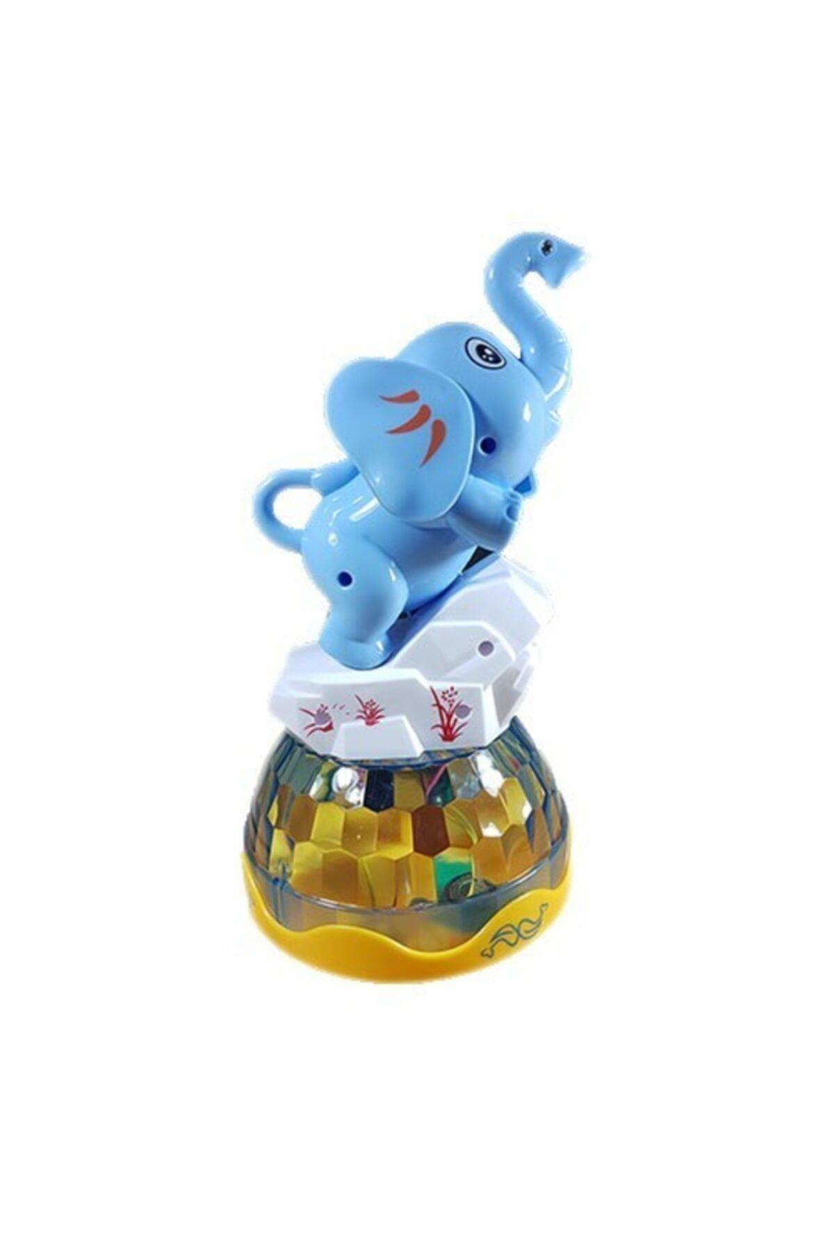 Işıklı Müzikli Yerde Gezen Işıklı Sevimli Fil-Hayvan Figürleri