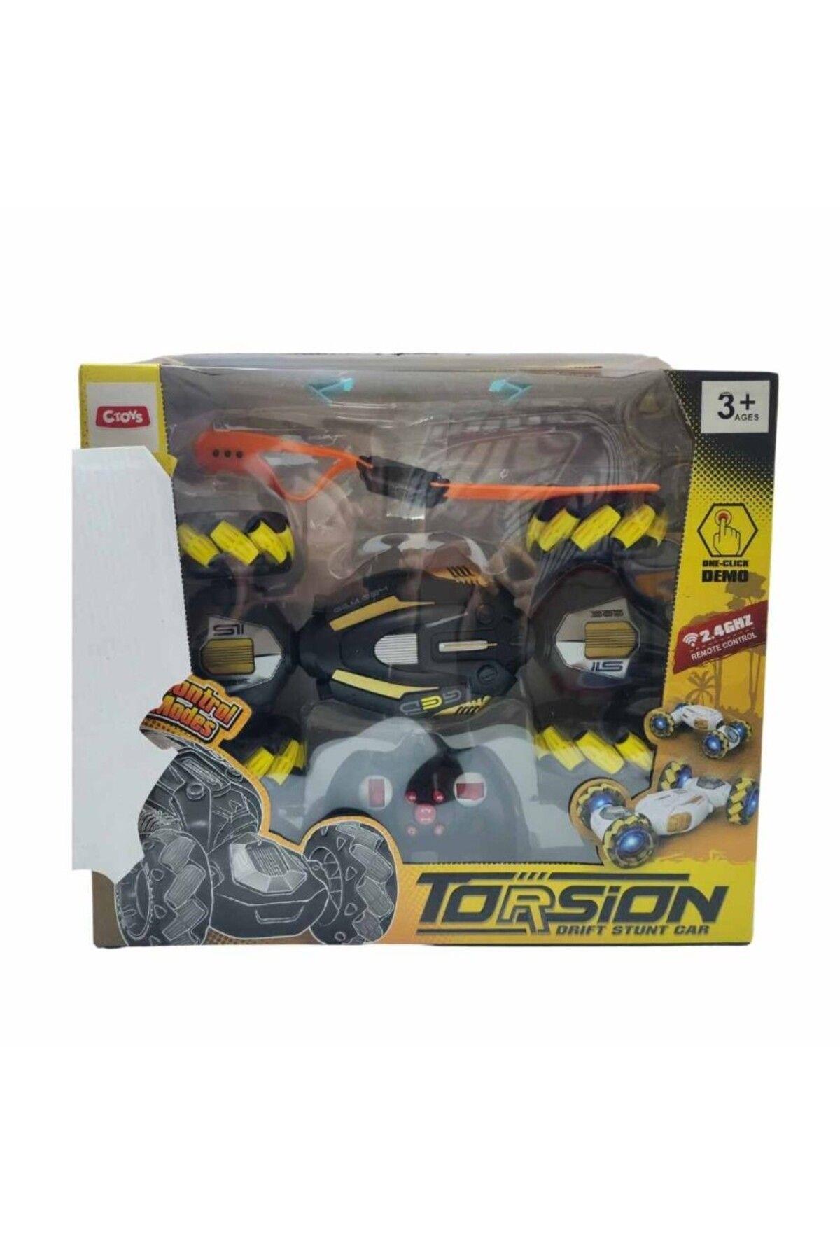 Işıklı Sesli Uzaktan Kumandalı Saatli 360 Derece Dönebilen Araç Siyah QX036-Uzaktan Kumandalı Araçlar