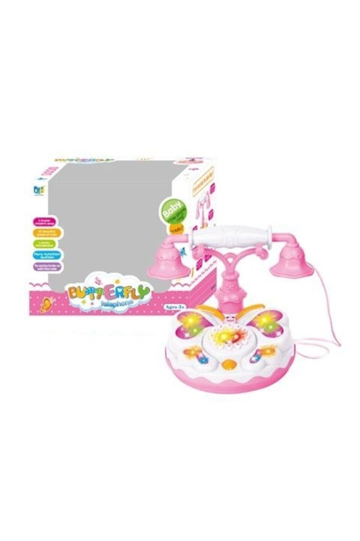 Işıklı Ve Müzikli Ahizeli Retro Oyuncak Pembe Telefon-Oyuncak