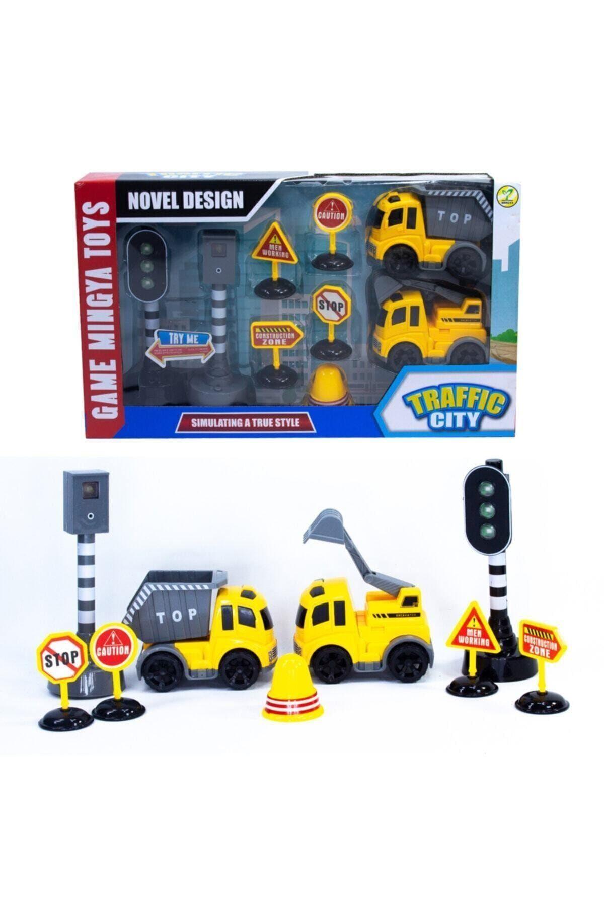 Işıklı Ve Radarlı Oyuncak Eğitici Trafik Set-Araba Garaj ve Setleri