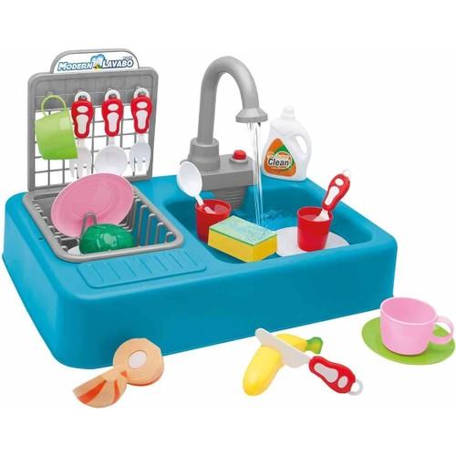 Kayyum Modern Mutfak Lavabo Seti Mavi 25 Parça 7021-Kız Rol Oyuncakları