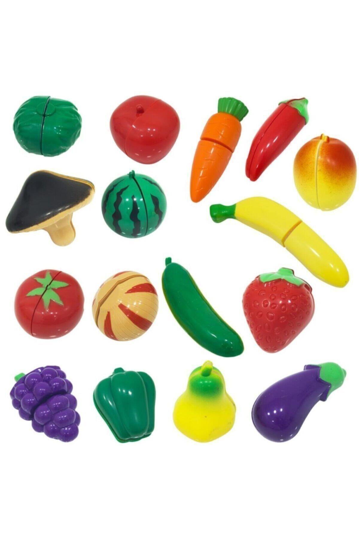 Kesilebilen Sebze Meyve Oyuncak Büyük Boy 41 Parça-Eğitici Oyuncak