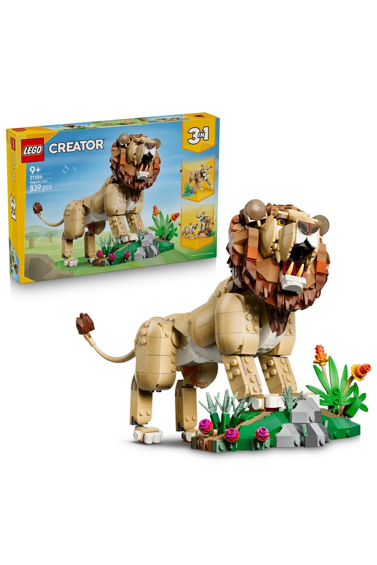 LEGO Creator 3’ü 1 Arada Vahşi Hayvanlar: Görkemli Aslan 31386-Lego