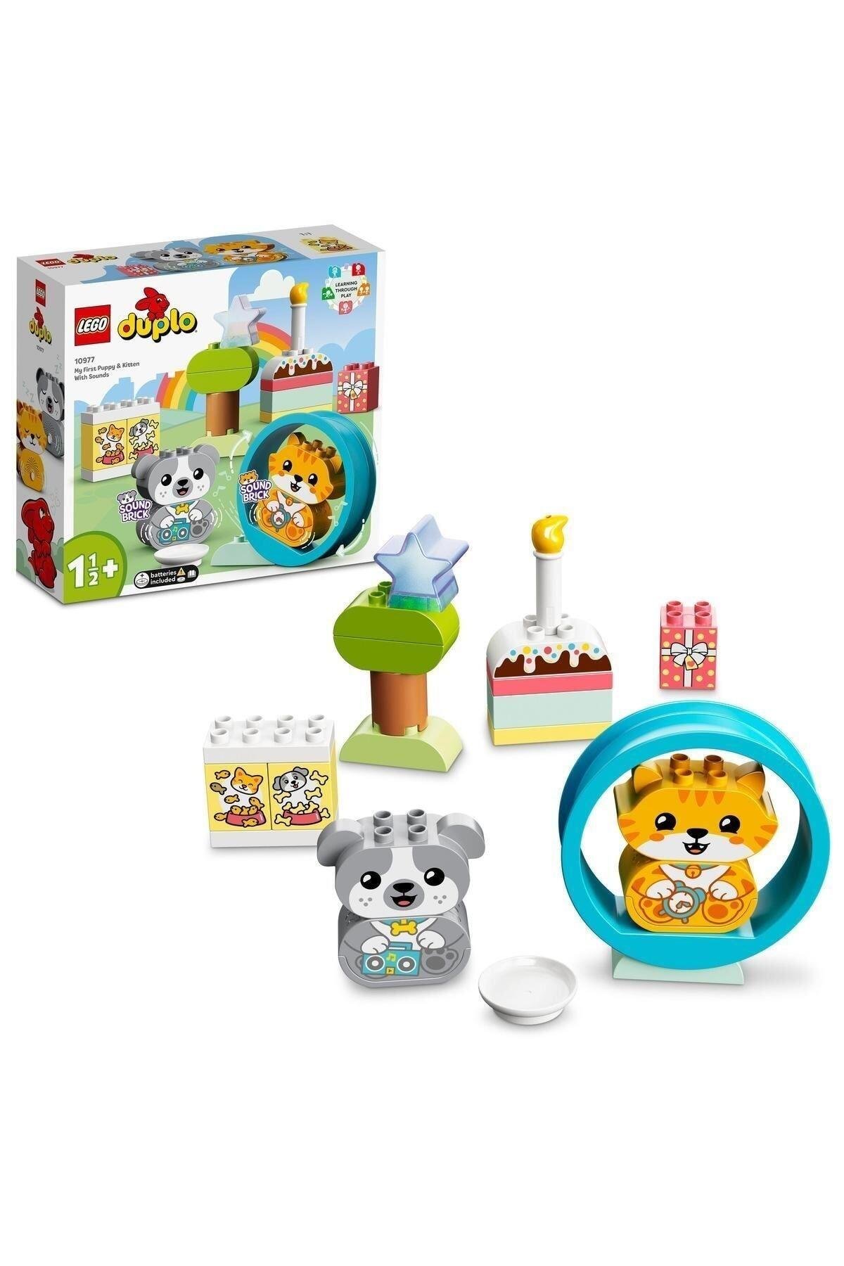 LEGO ® DUPLO® Sesli İlk Yavru Köpeğim ve Yavru Kedim 10977 -Evcil Hayvan Oyuncak Yapım Seti(22 Parça)-Lego
