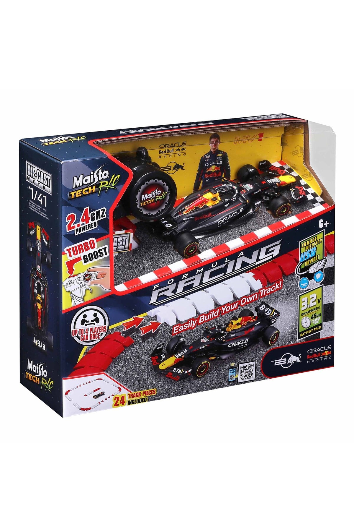 Maisto 1:41 Die-Cast Red Bull Racing Uzaktan Kumandalı Oyuncak Araba ve Pist Seti-Uzaktan Kumandalı Araçlar