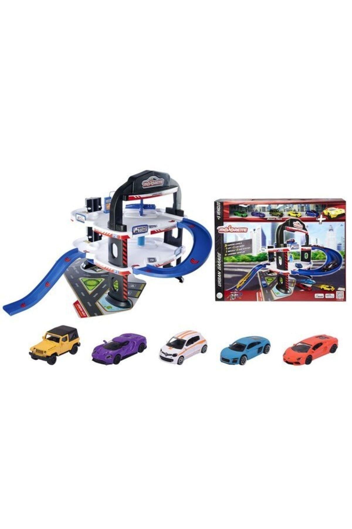 Majorette Urban Garage + 5 Cars-Araba Garaj ve Setleri