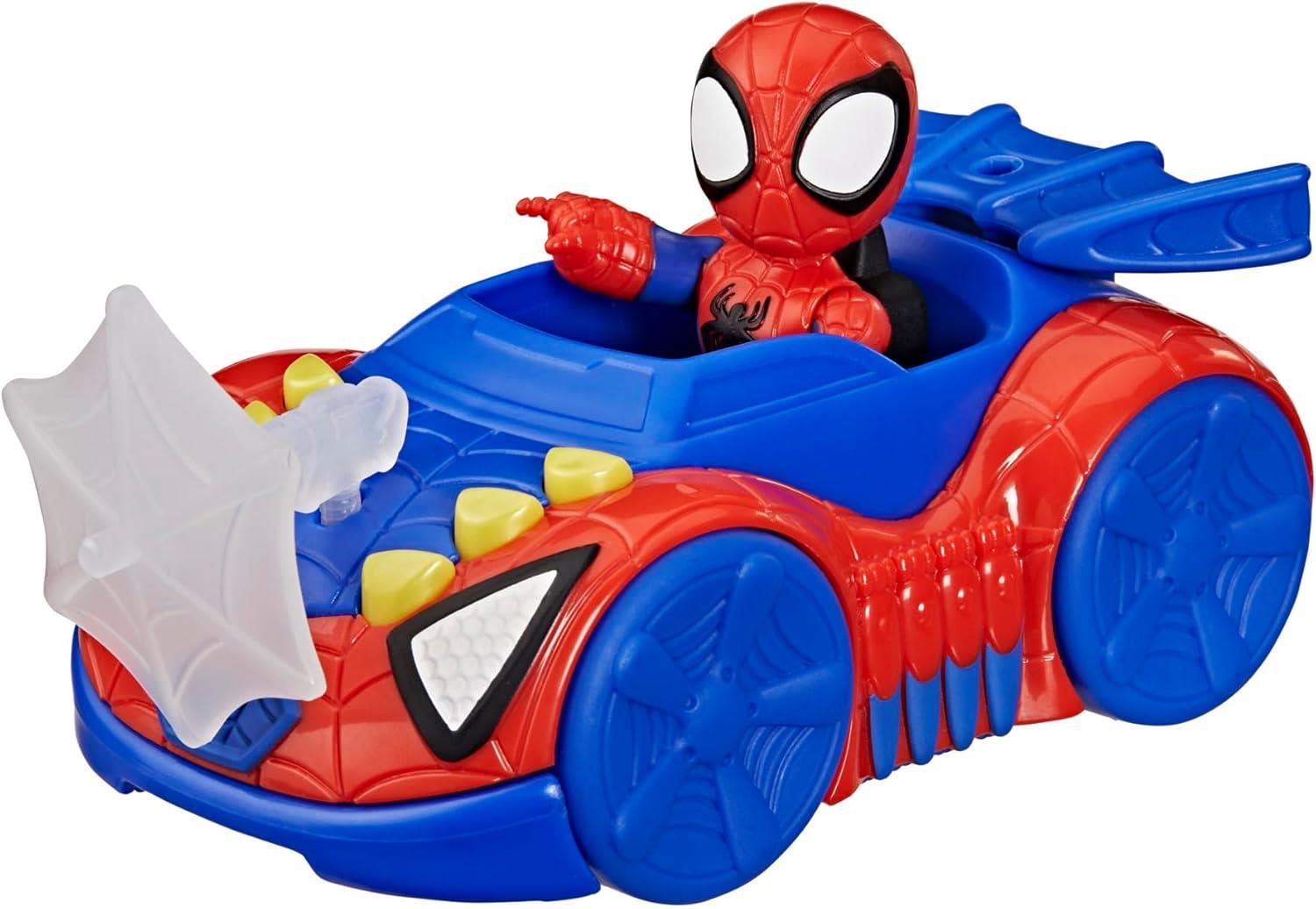 Marvel Spidey and His Amazing Friends Spidey Web Crawler Aksiyon Figürü ve Oyuncak Araba-Karakter Figürleri