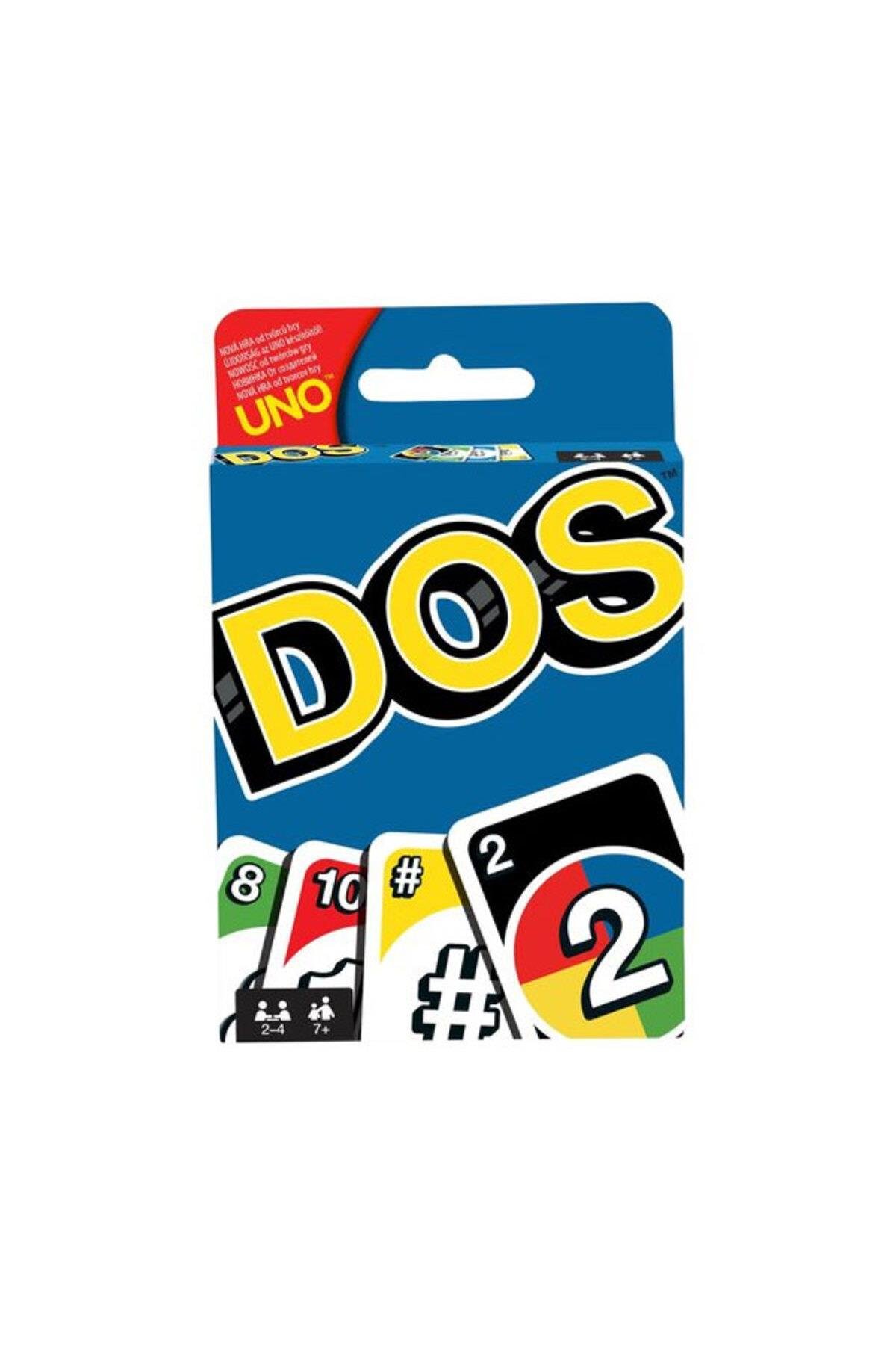 Mattel Games UNO DOS Kartlar Çocuklar ve yetişkinler için aile kart oyunu DOS™ İkinci Seri HNN01-Kutu Oyunları