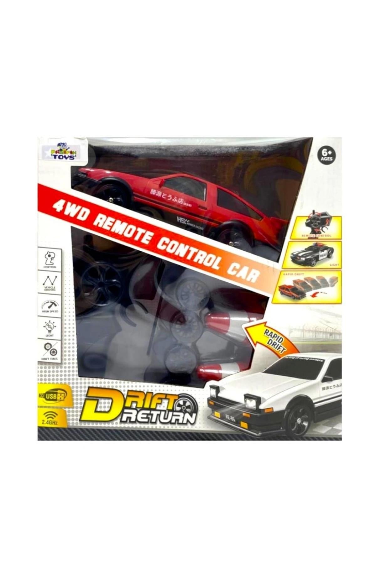 Mazda 323 Drift Atan Uzaktan Kumandalı Araba 2.4ghz 4WD Rc Yarış Arabası Drift Atan Araba-Uzaktan Kumandalı Araçlar