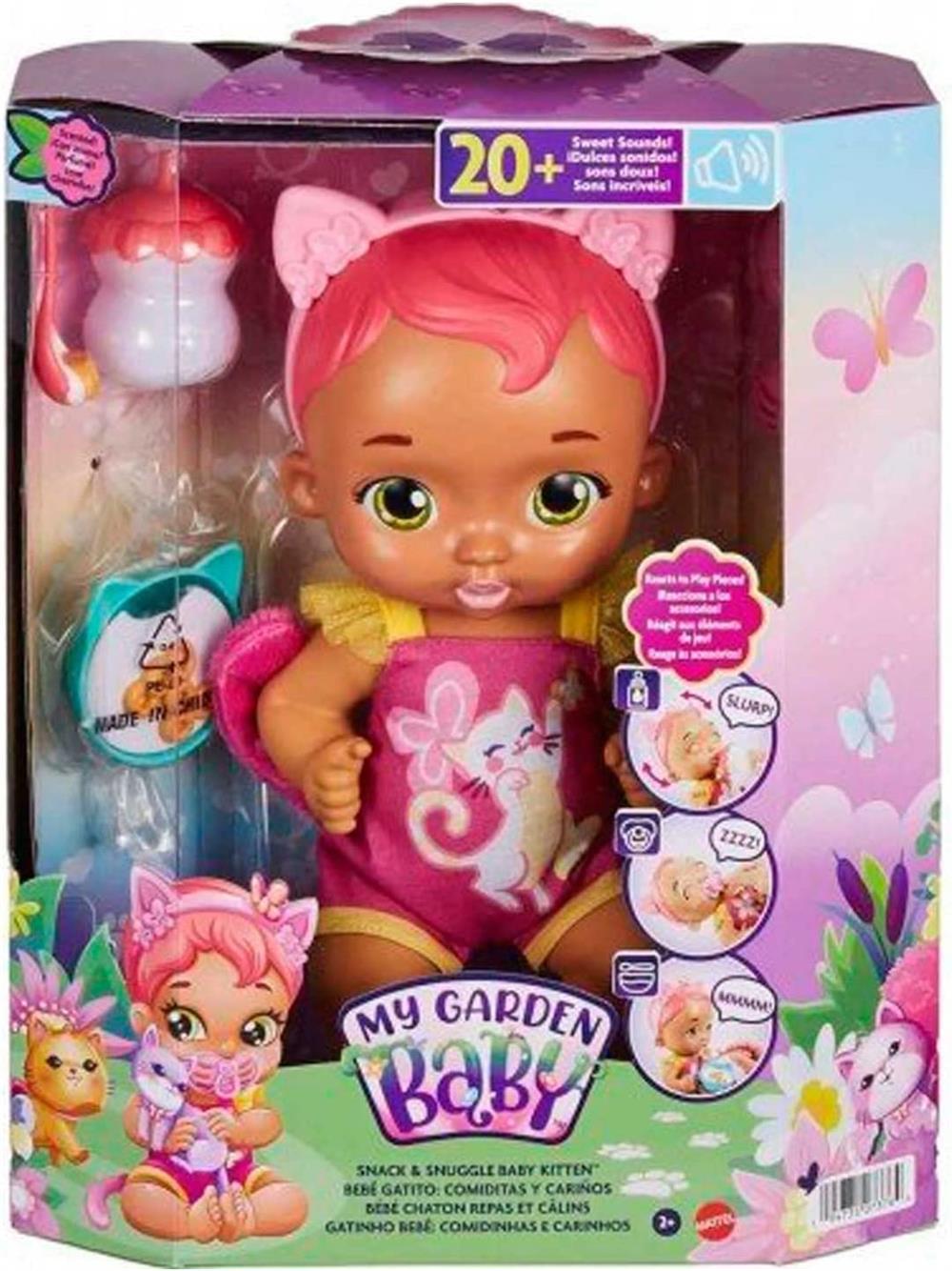 My Garden Baby Sesli ve Aksesuarlı Yavru Kedi Bebeğim HHP27-HHP29-Oyuncak Bebekler
