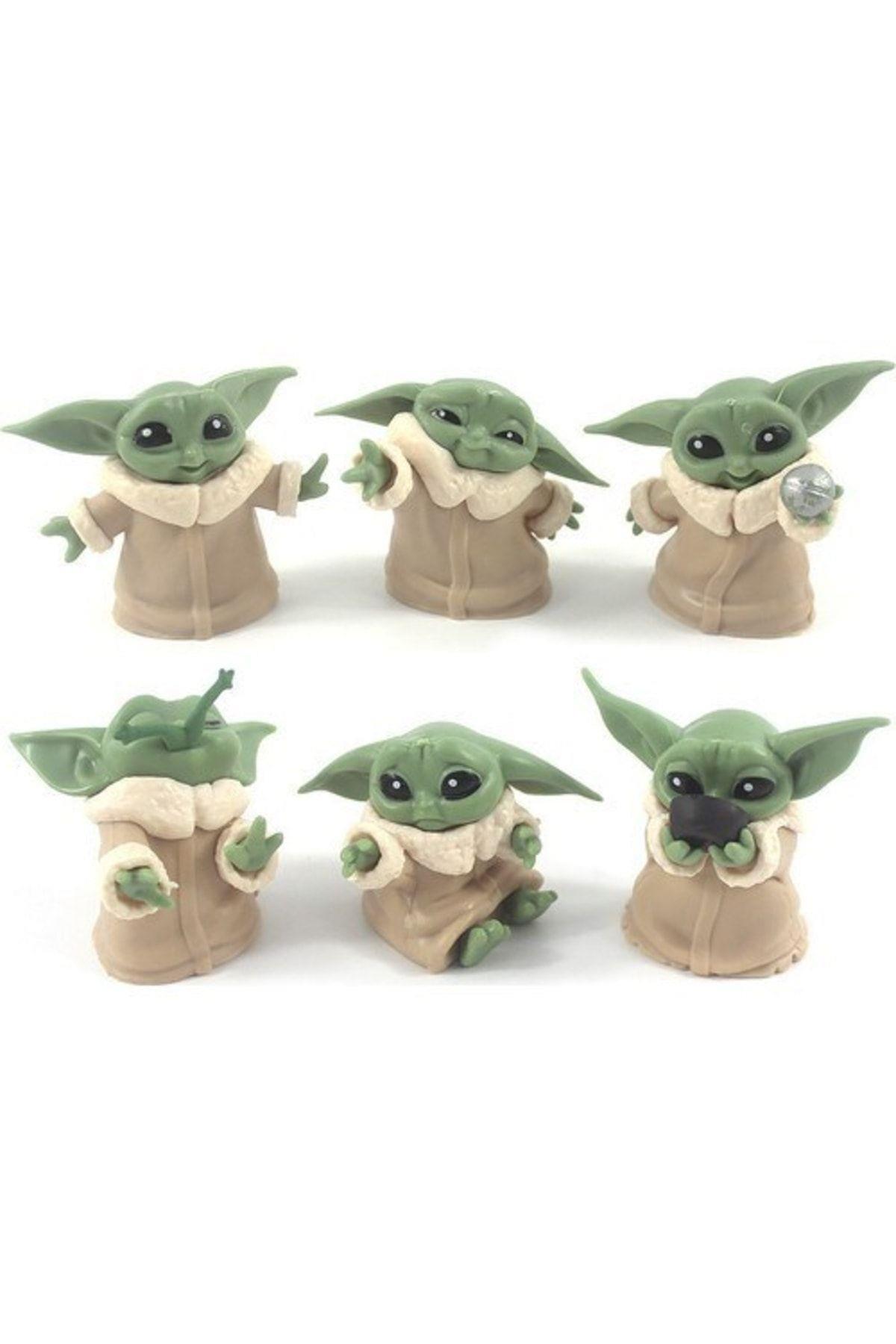 Oyuncak Baby Yoda Karakter Figür Seti 6lı Baby Yoda-Figür Oyuncaklar