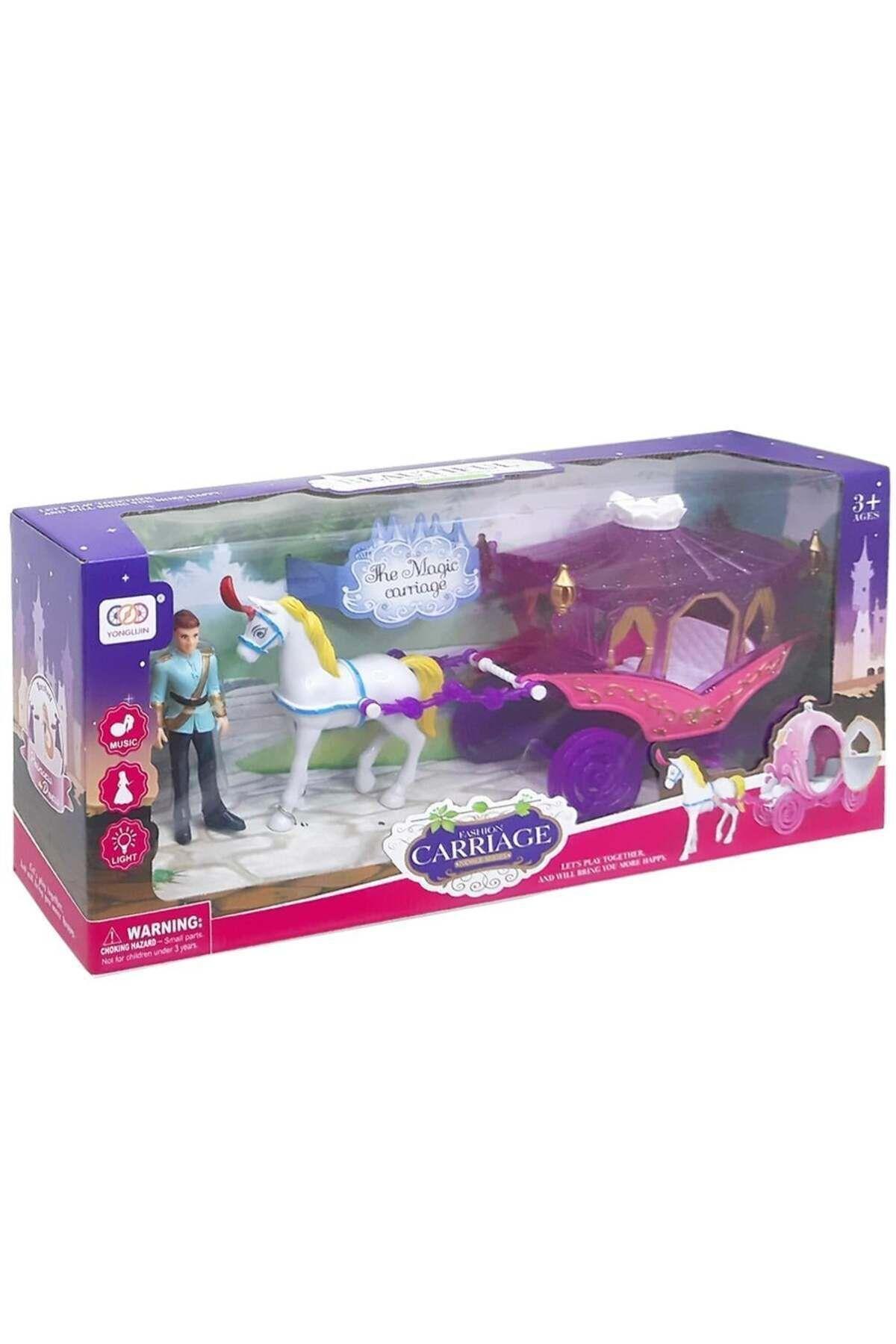 Oyuncak Sesli Işıklı Atlı Araba SS100A/B-Kız Oyuncakları
