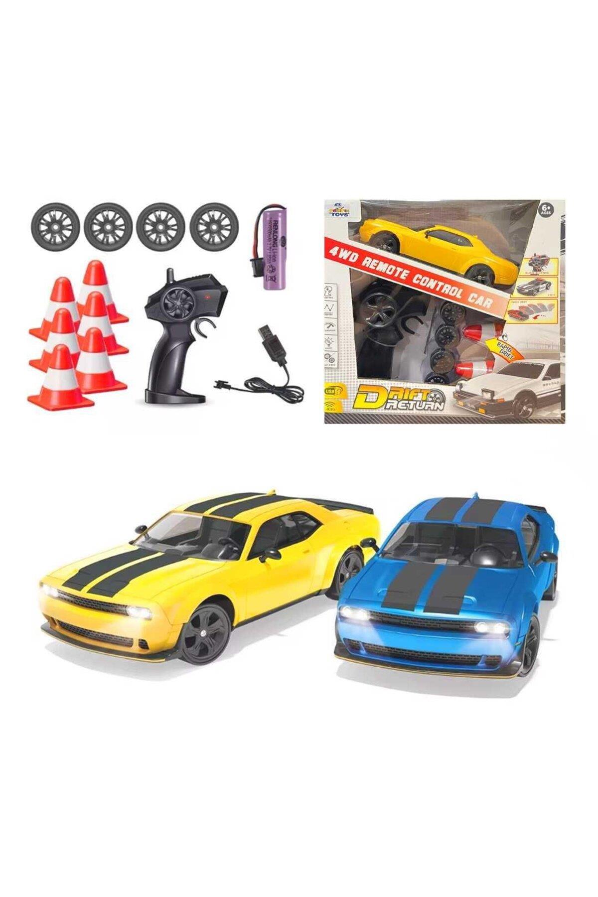 PASİFİK KUMANDALI DODGE CHALLENGER DRİFT ARABA 93217 4WD R/C 2.4GHZ USB IŞIKLI 6+-Uzaktan Kumandalı Araçlar