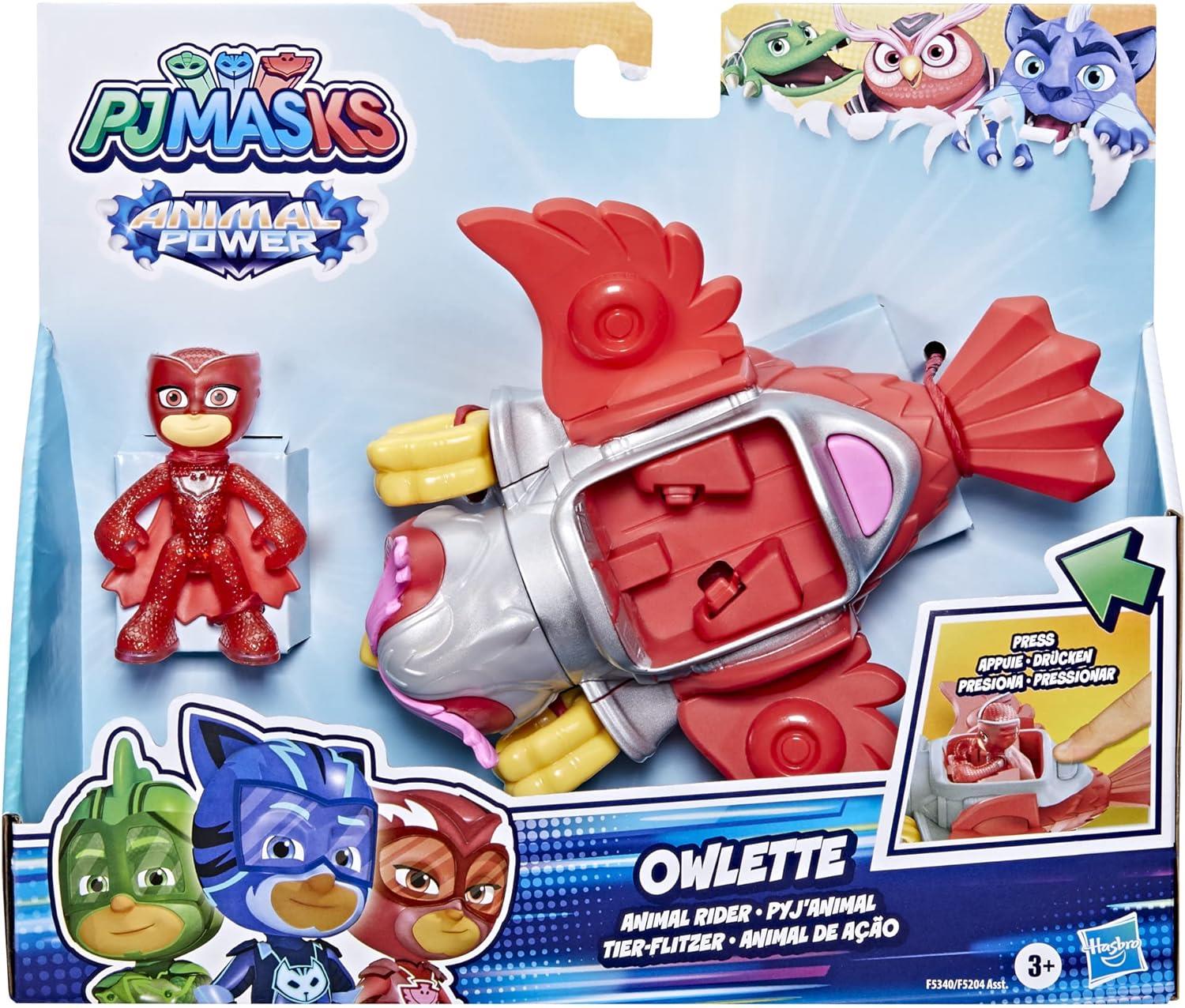 Pijamaskeliler Animal Power Figür ve Hayvan Sürücüsü F5204-F5340 Owlette-Karakter Figürleri