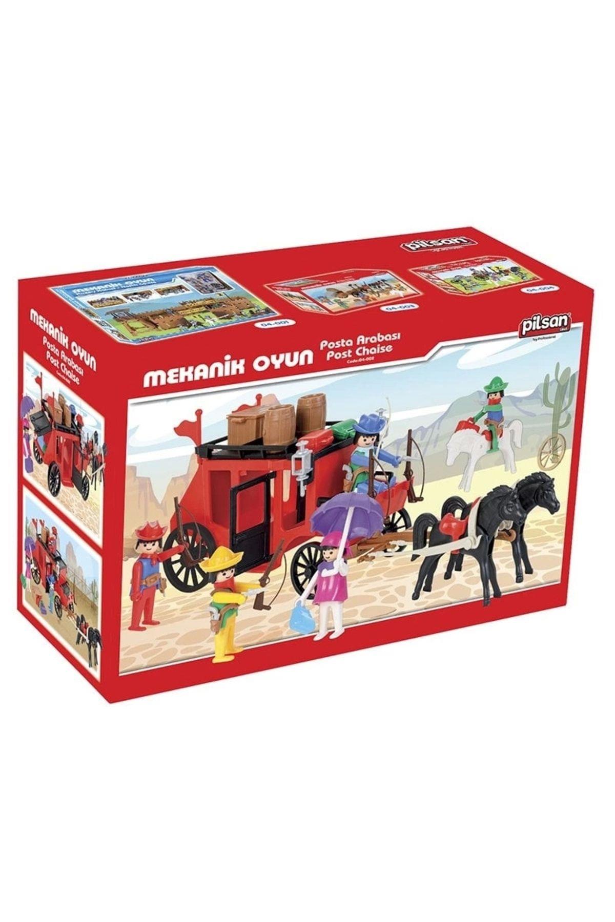Pilsan Mini Mekanik Serisi:2 Posta Arabası 04 002-Figür Oyuncaklar