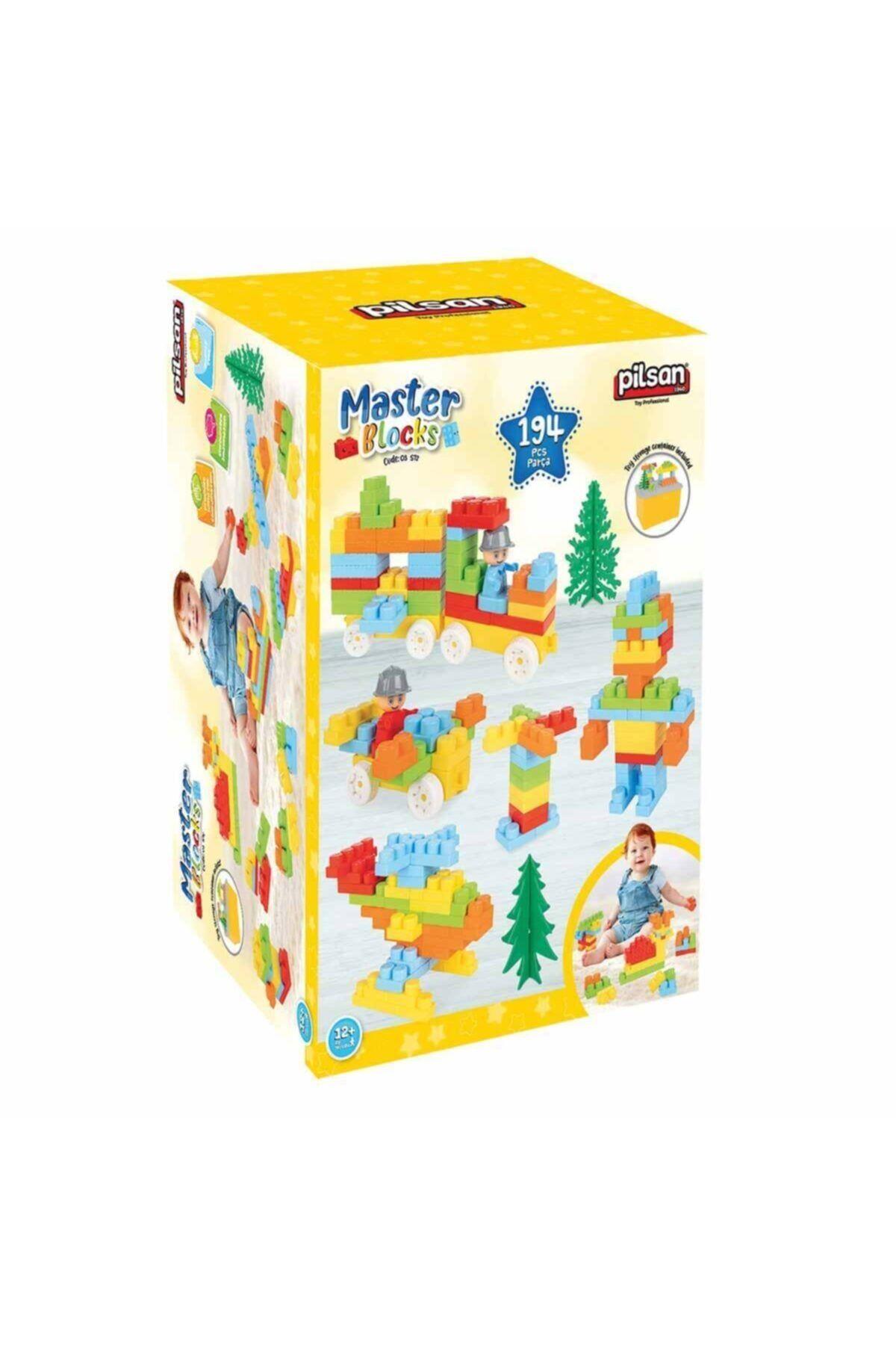 Pilsan Oyuncak Master Bloks Kapaklı Kutu 194 Parça Master Bloklar-Yapı Oyuncakları