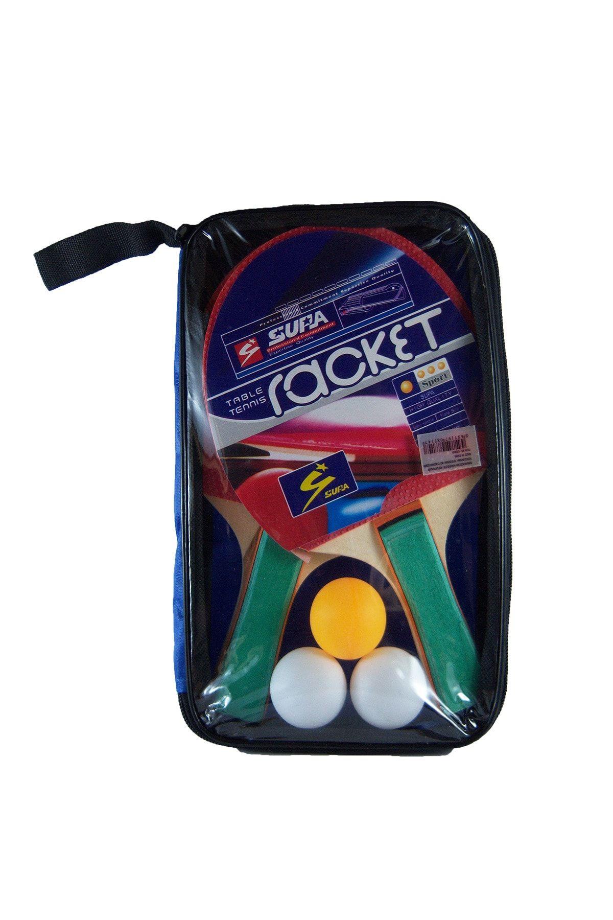 Pin-pon Set 2 Raket 3 Top Ve Çanta Ile Birlikte-Spor