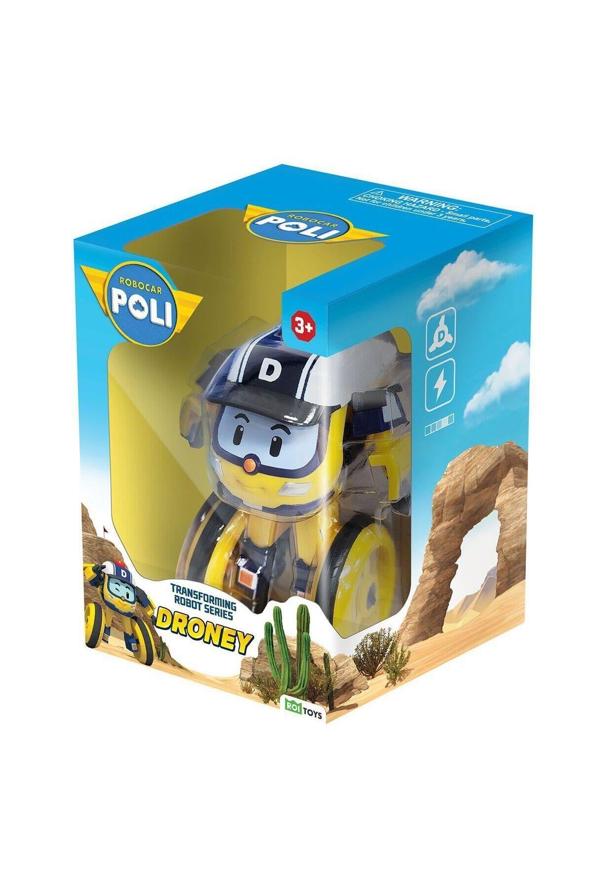 POLI MRT-0656 Robocar Transforming Robot Figür Droney -Necotoys-Karakter Figürleri