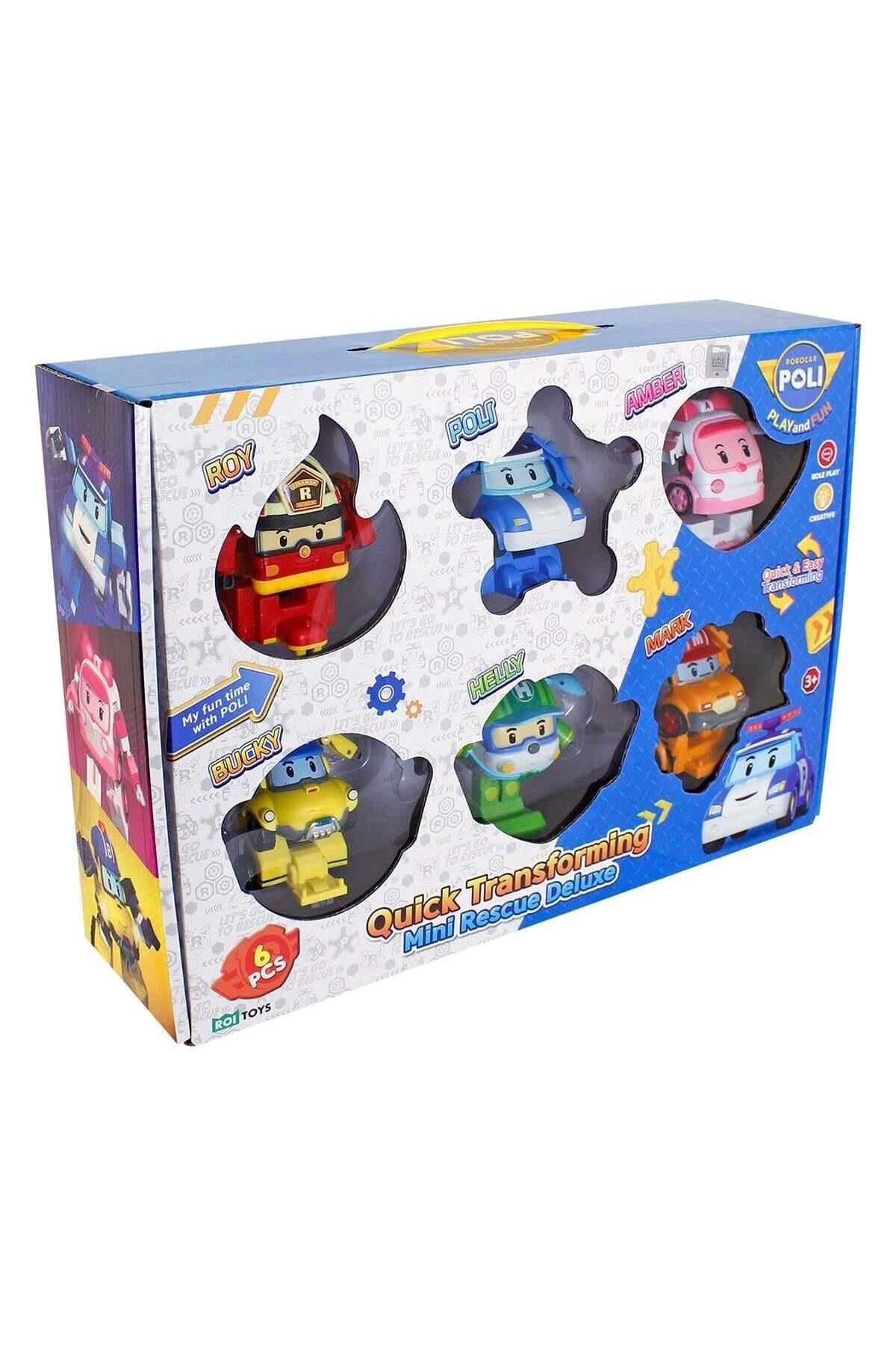 POLI ZR-915 Robocar Poli Quick Transforming Mini Rescue Deluxe Set-Karakter Figürleri