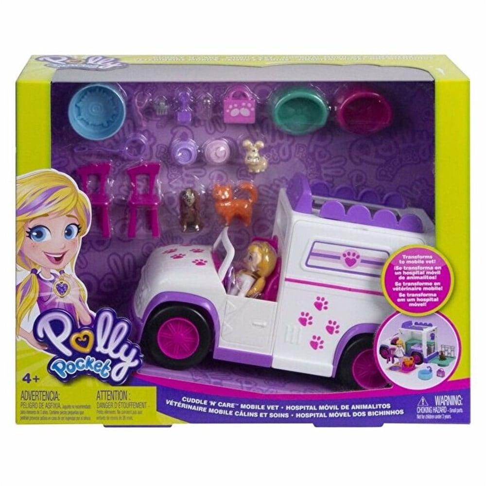 POLLY POCKET MOBIL VETERINER KLINIGI ARACI 2-Kız Rol Oyuncakları