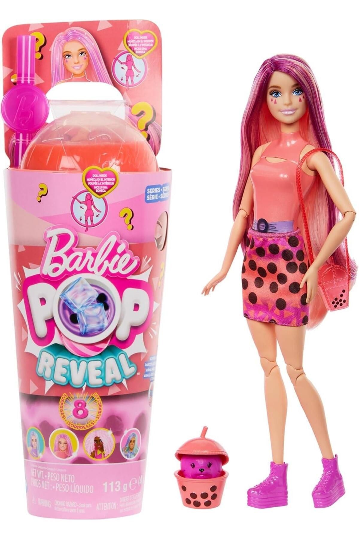 Pop Reveal Barbie Boba Series - Mango Mochi | HTJ22-Oyuncak Bebekler