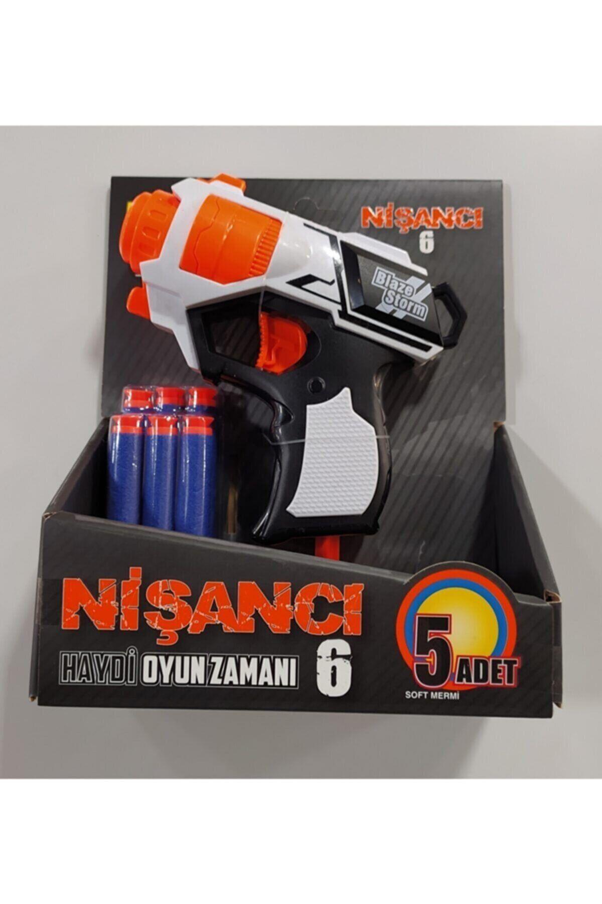 Prestij Oyuncak Nişancı 6 Yumuşak Sünger Atan Tabanca-Oyuncak Silahlar