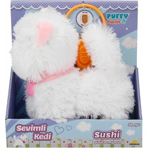 Puffy Friends Sevimli Kedi Sushi Sesli ve Hareketli - Pilli-Hayvan Figürleri