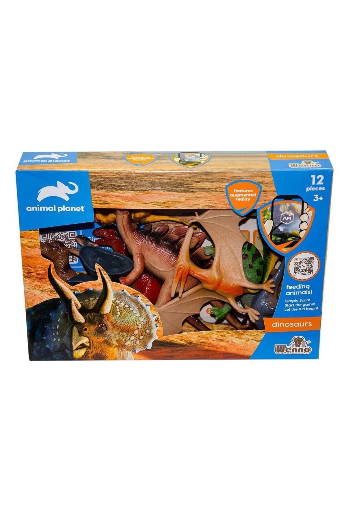 SH-D5903 Kutulu 12 Parça Dinozor Seti - Vardem Oyuncak-Hayvan Figürleri