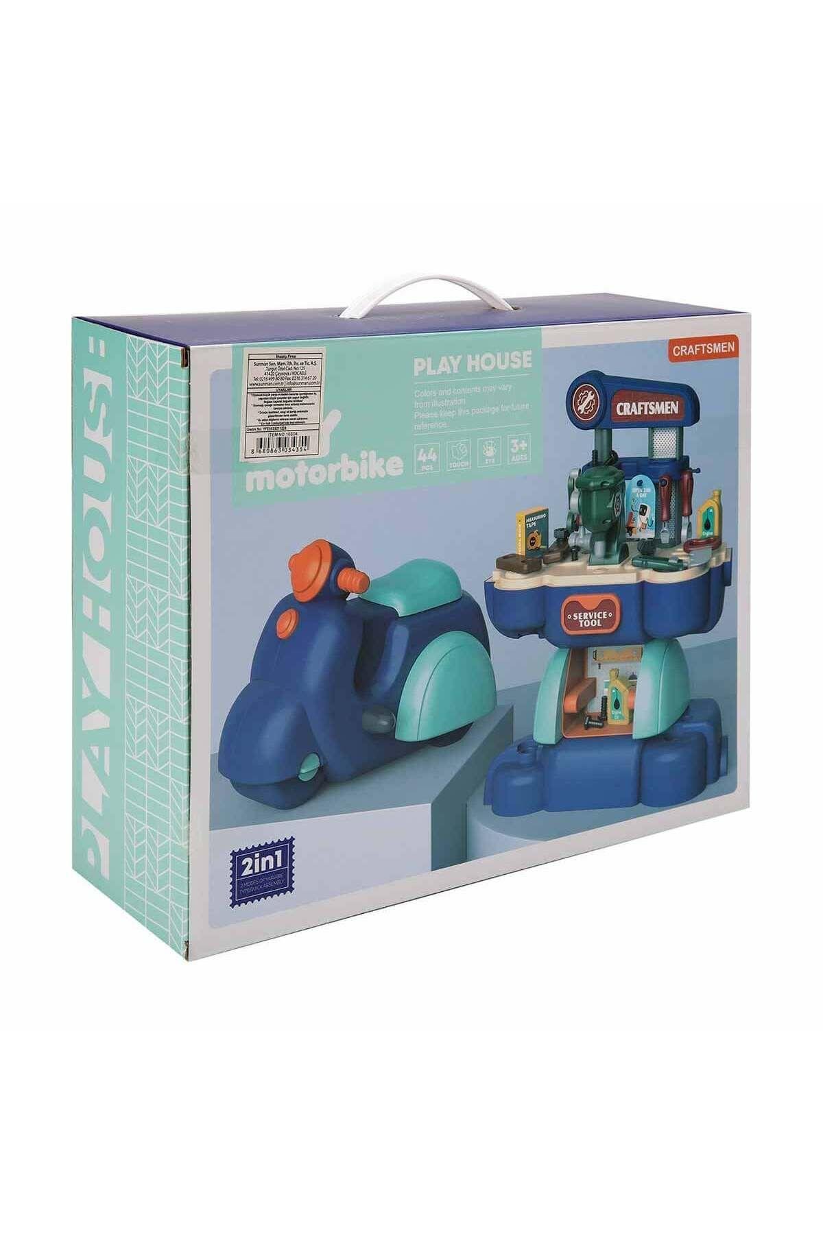 Sunman Motor Çantalı Kendin Yap Seti 44 Parça-Araba Garaj ve Setleri