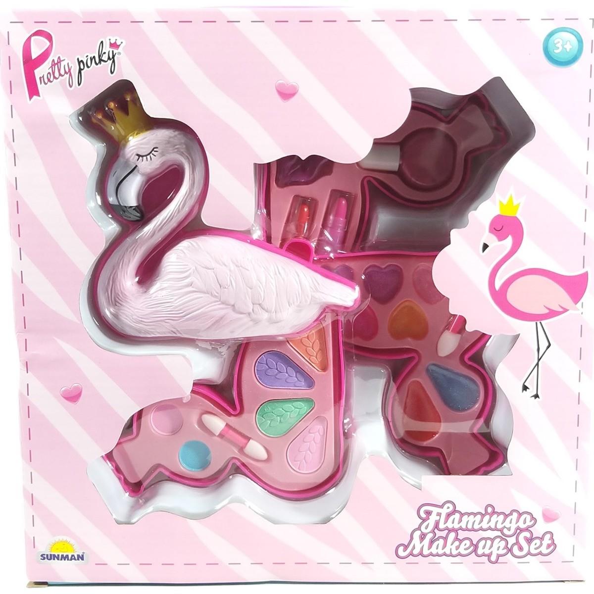 Sunman Pretty Pinky Flamingo Makyaj Güzellik Seti-Kız Rol Oyuncakları