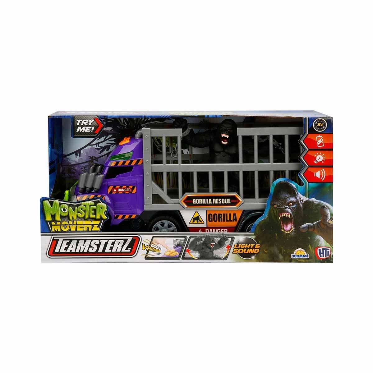 Teamsterz Monster Moverz Gorilla Rescue Sesli ve Işıklı Oyun Seti-Oyuncak Arabalar ve Kamyonlar
