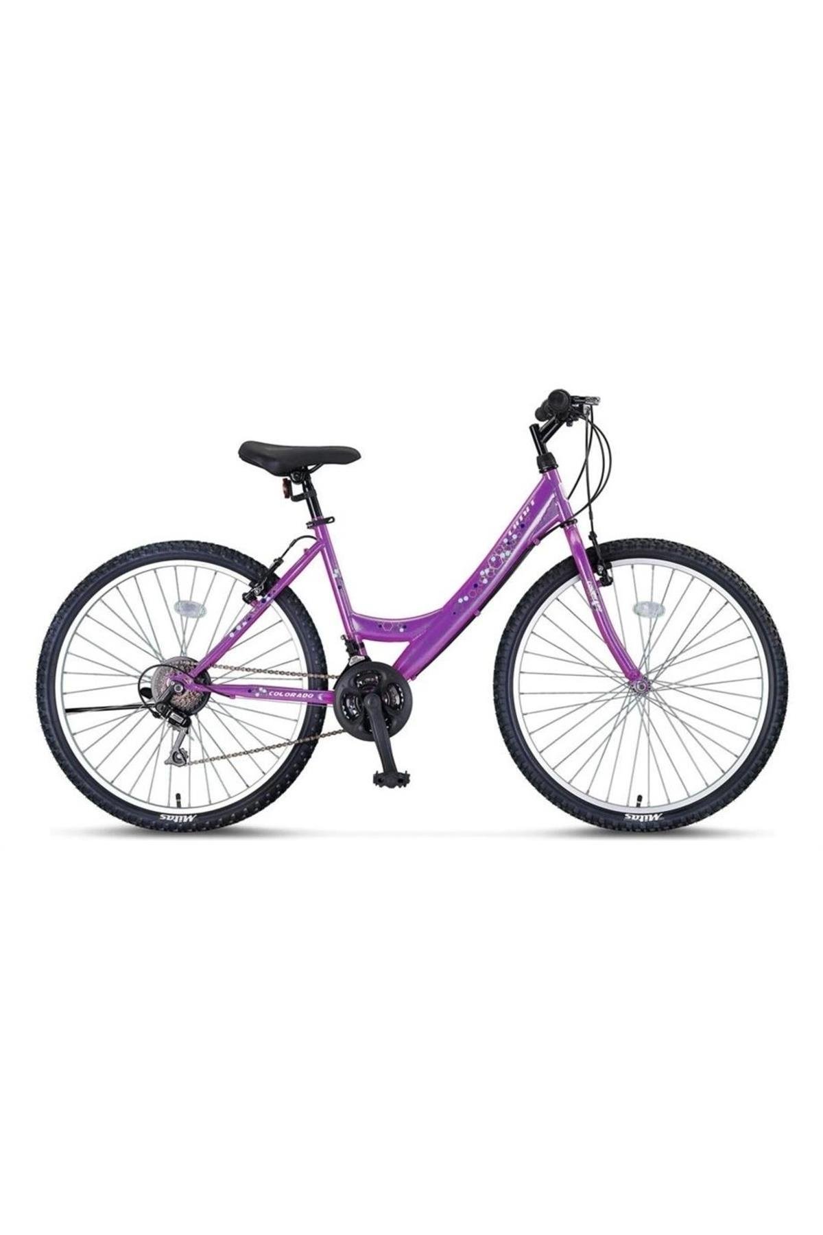 ÜMİT 2600 COLORADO KADIN DAĞ BİSİKLETİ 408H V 26 JANT 21 VİTES MOR-Bisiklet