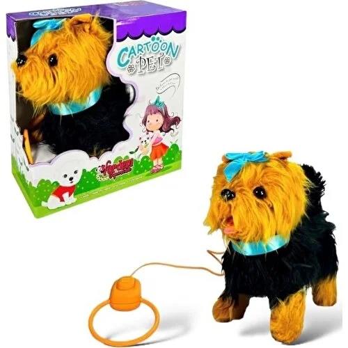 Vardem Tasmalı Hareketli Yürüyen Peluş Köpek Fiyonklu-Hayvan Figürleri