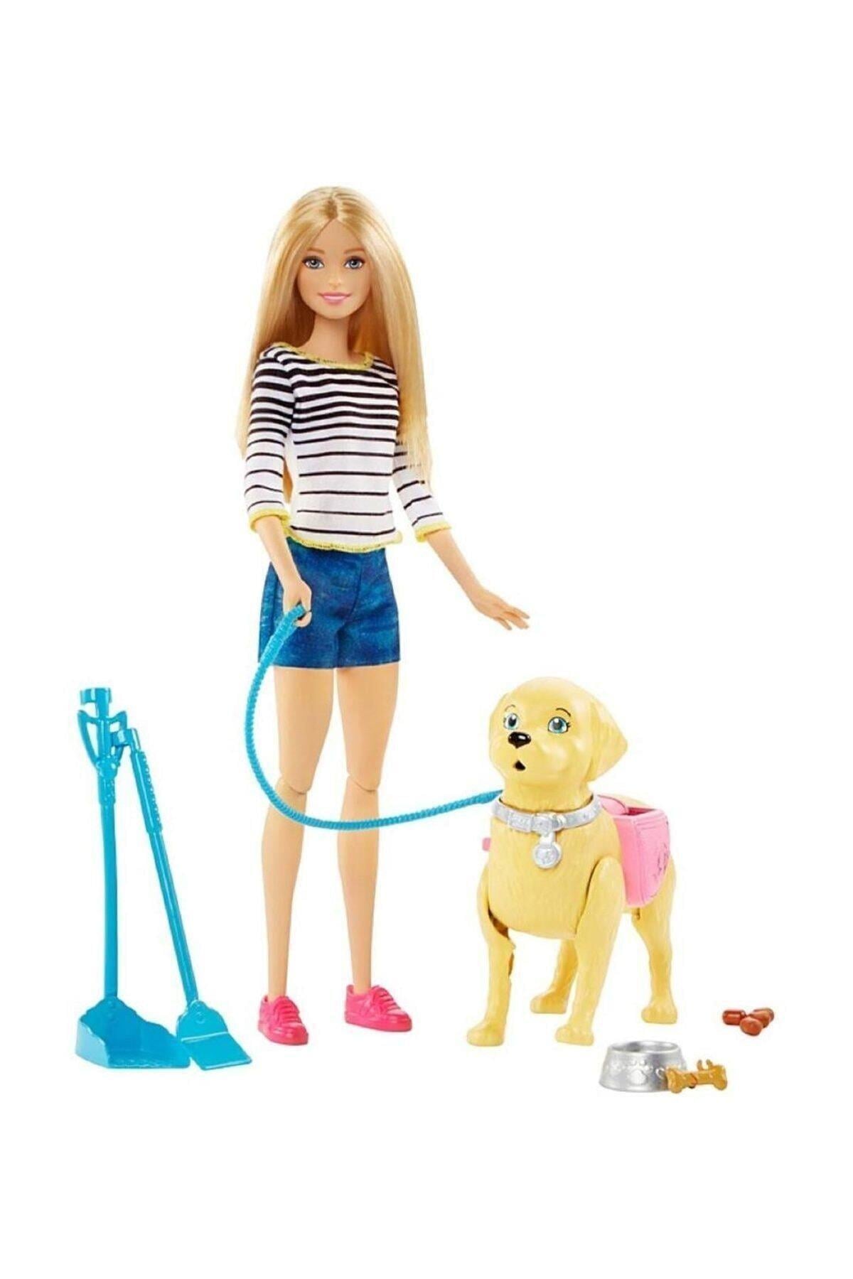 ve Köpeği Tuvalet Eğitiminde, Tuvalet Eğitimindeki Köpeği Barbie ile Yürüyor DWJ68-Oyuncak Bebekler