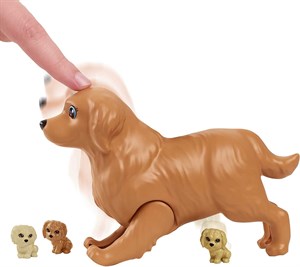   Barbie ve Yeni Doğan Köpekler Oyun Seti HCK75-Oyuncak Bebekler