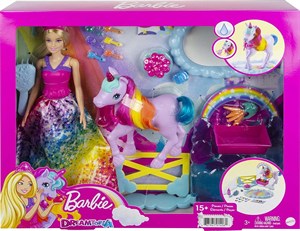 Barbie Dreamtopia Bebek Ve Tek Boynuzlu At GTG01-Oyuncak Bebekler