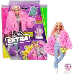 BARBIE EXTRA PEMBE CEKETLI BEBEK MATE-GRN28-Oyuncak Bebekler