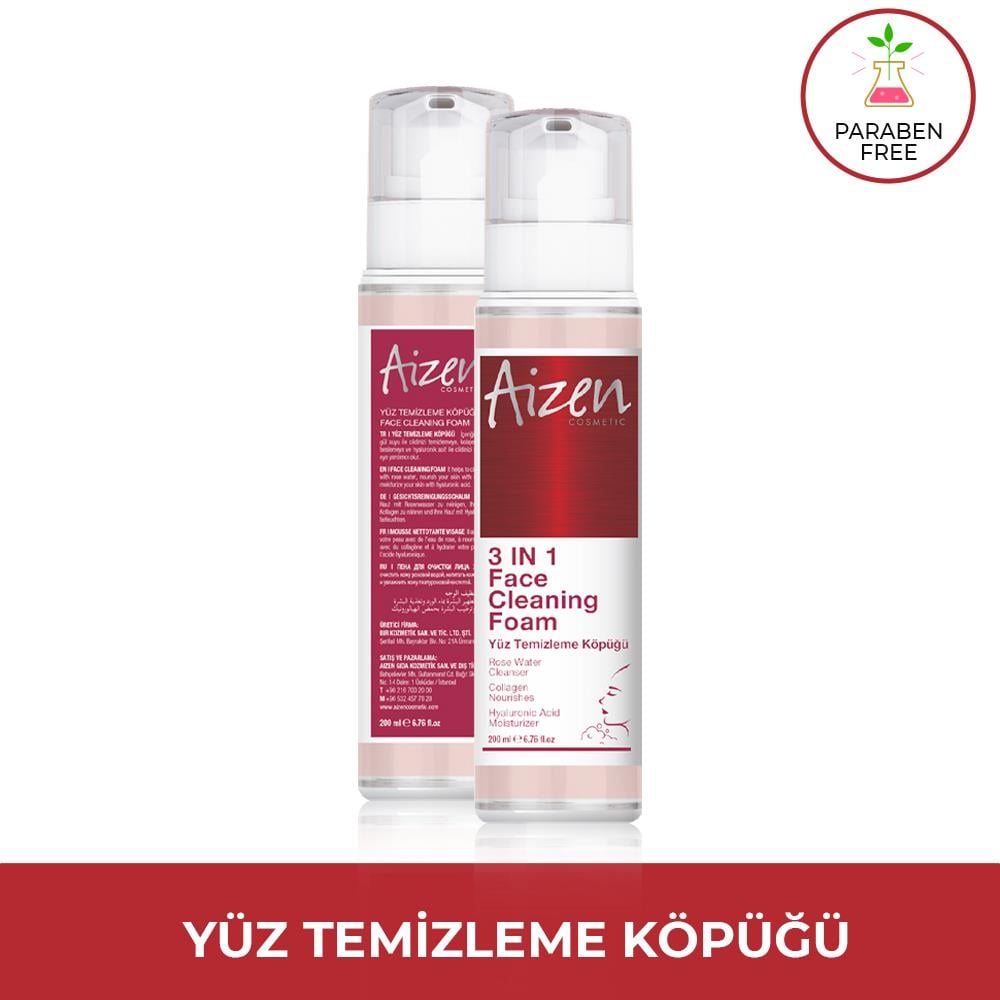 3 in 1 Face Cleaning Foam - Yüz Temizleme Köpüğü 200ml 6,76 fl.oz