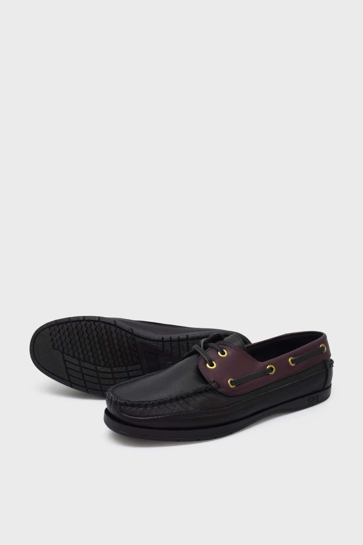 Castle Black Erkek Loafer Deri Ayakkabı Siyah Bordo CB10101