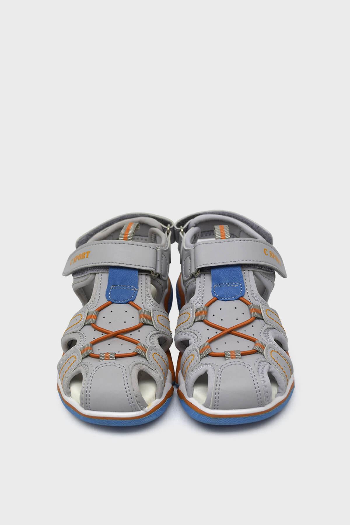 Castle Black Unisex Çocuk Kafes Sandalet Gri CB3544
