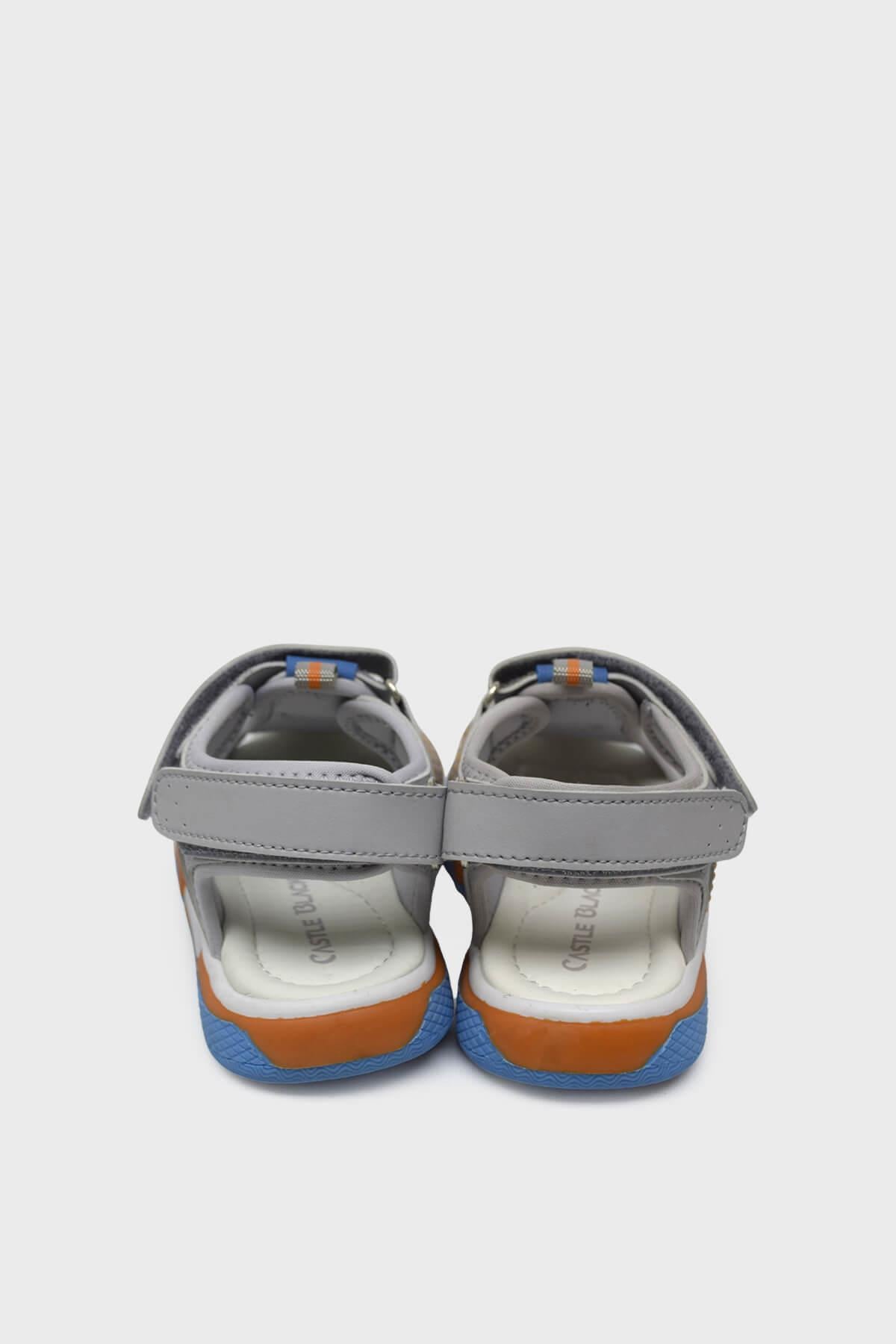 Castle Black Unisex Çocuk Kafes Sandalet Gri CB3544