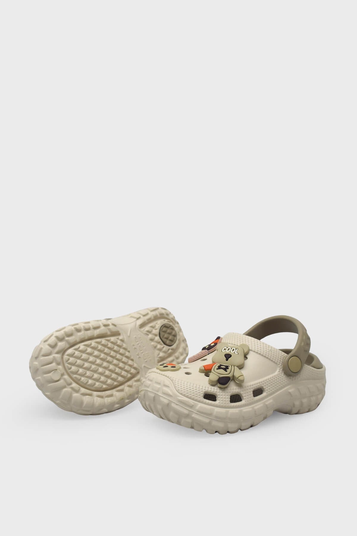 Kanuga Unisex Çocuk Crocsstyle Terlik Ekru MYS960-1