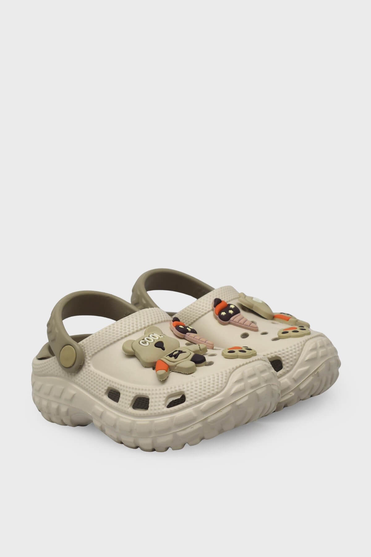 Kanuga Unisex Çocuk Crocsstyle Terlik Ekru MYS960-1