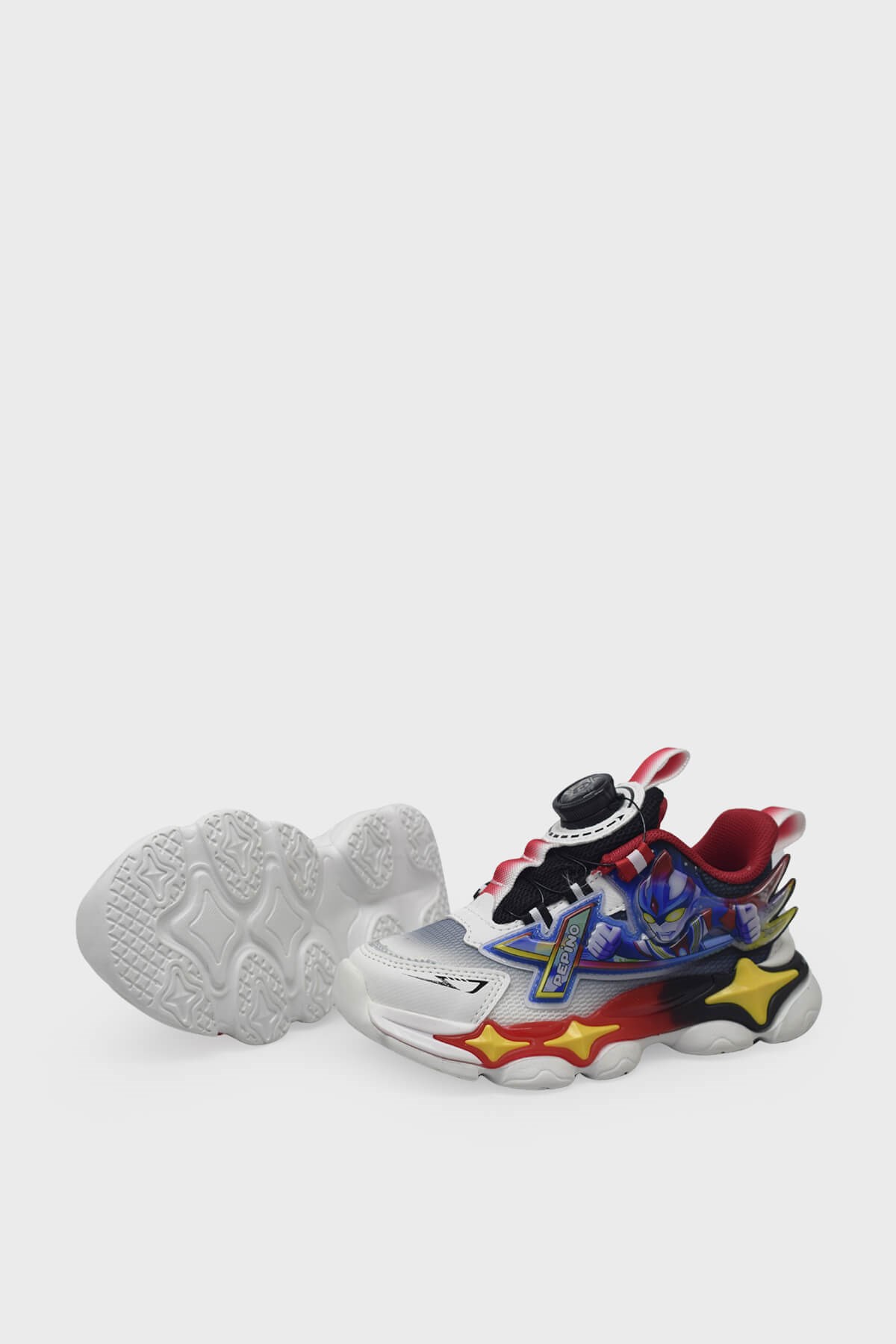 Pepino Erkek Çocuk Işıklı Sneaker Beyaz Kırmızı P-2206